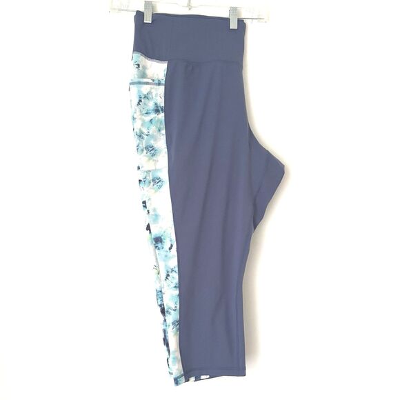 Livi Active by Lane Bryant Women's Sz 3X(22/24) Slate Blue Wicking Capri Legging - Picture 1 of 15